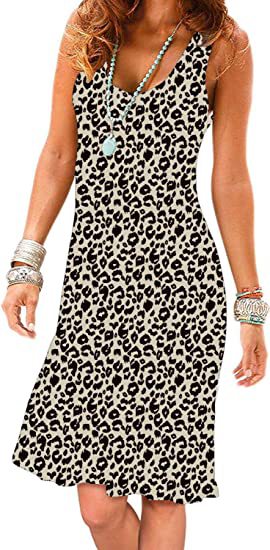 Women Casual Solid Color Loose Pleated Sleeveless Dress