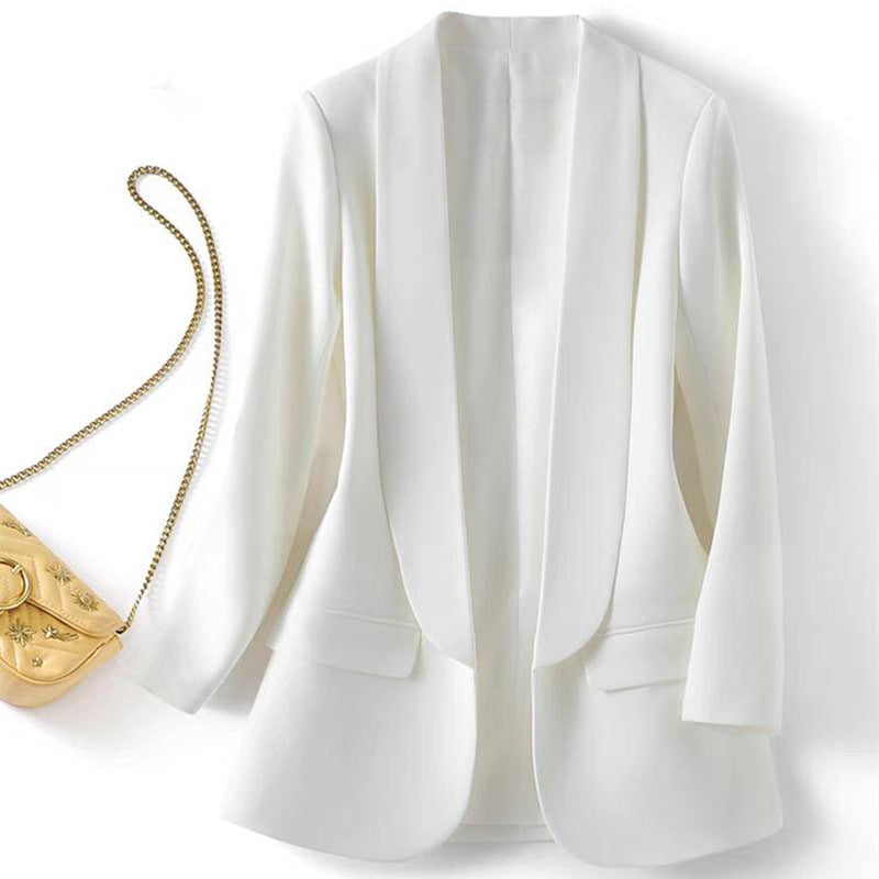Women Fashion Casual Solid Color Slim-Fit Blazer