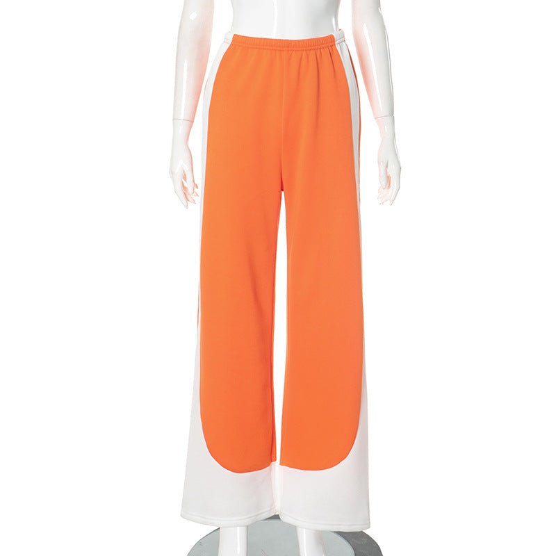 Women Retro Casual Straight Dosing Loose Wide-Leg Pants