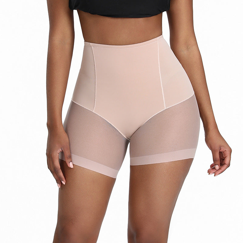 Braguitas casuales de malla transparente y cómodas de color sólido para mujer