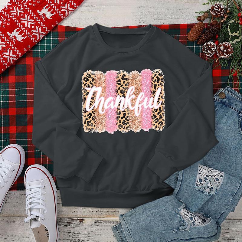 Sudadera informal de cuello redondo y manga larga para Acción de Gracias