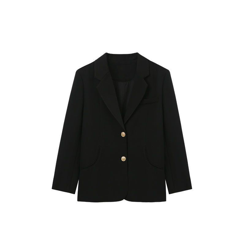 Blazers casuales de solapa de color sólido para mujer