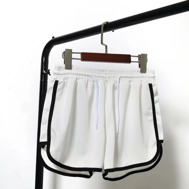 Women Casual Loose Solid Color Drawstring Shorts