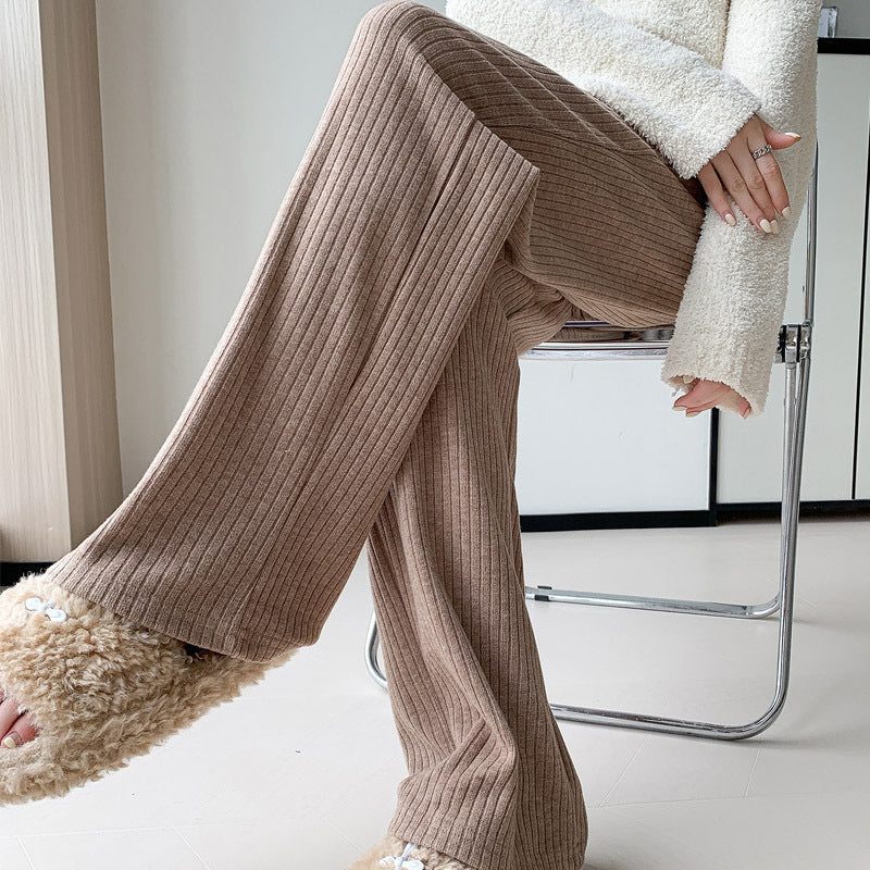 Pregnant Women Simple Casual Cashmere Straight Low Waist Pants