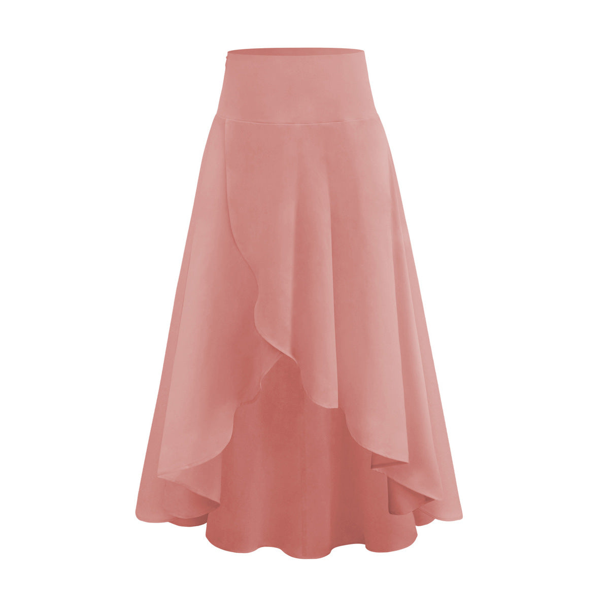 Summer Women Casual Solid Color Loose Irregular Skirt