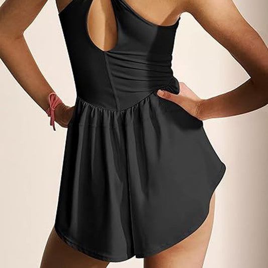 Women Fashion Casual Solid Color Sleeveless Yoga Sports Rompers