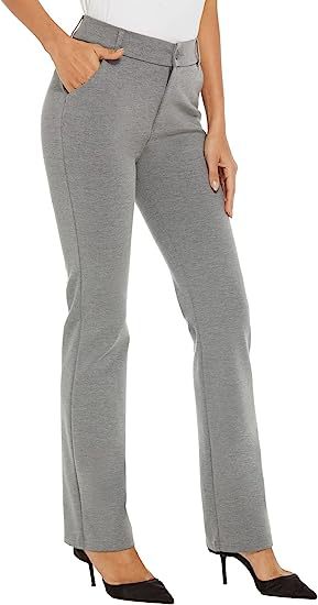 Pantalones casuales de color sólido de moda para mujer