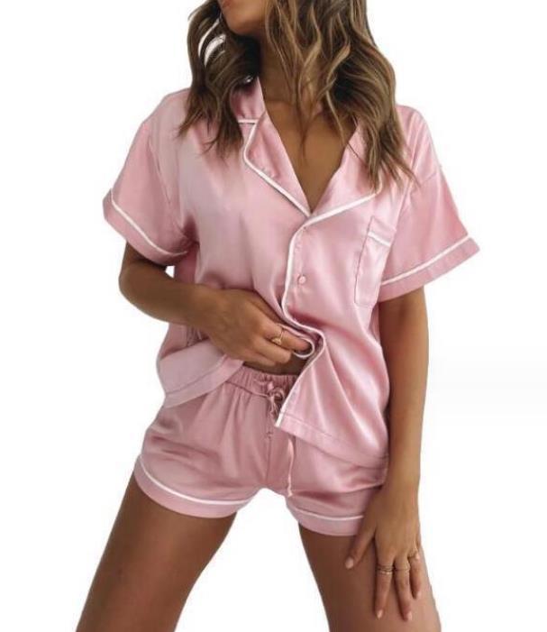 Women Short-Sleeved Casual Home Wear Pajamas