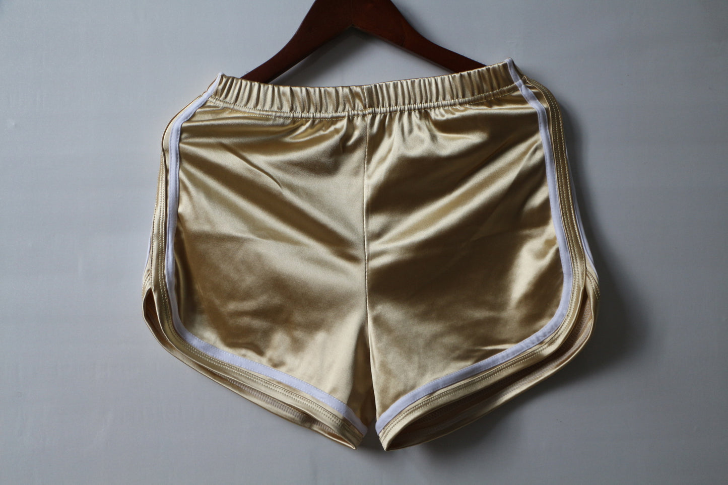 Summer Women Casual Color Blocking Elastic High Waist Sports Shorts