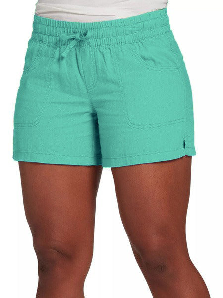 Women Casual Solid Color Plus Size High Waist Pocket Shorts