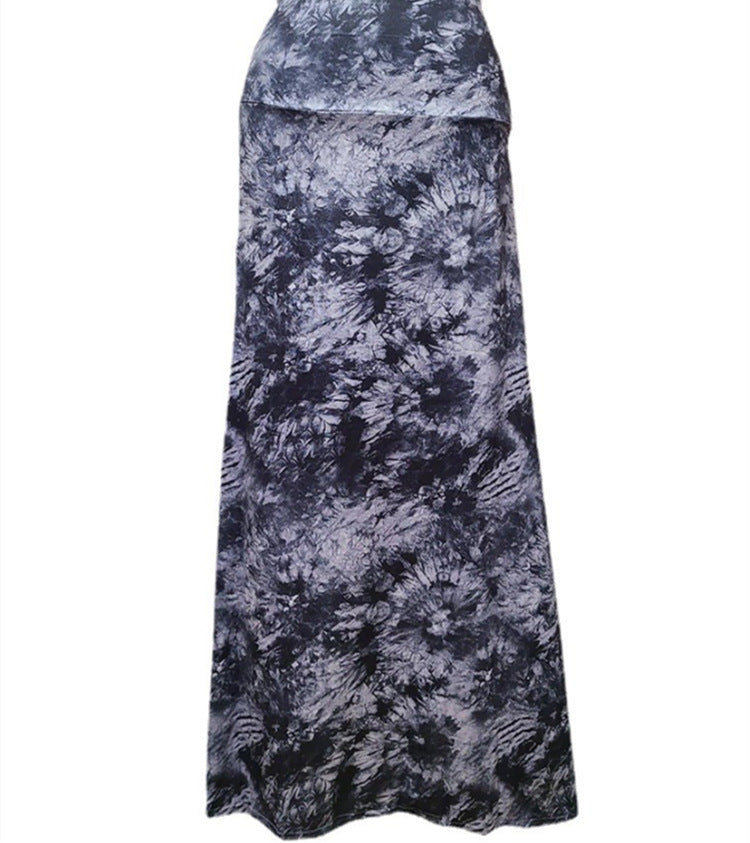 Women Casual Fashion Leopard Print Maxi Skirt