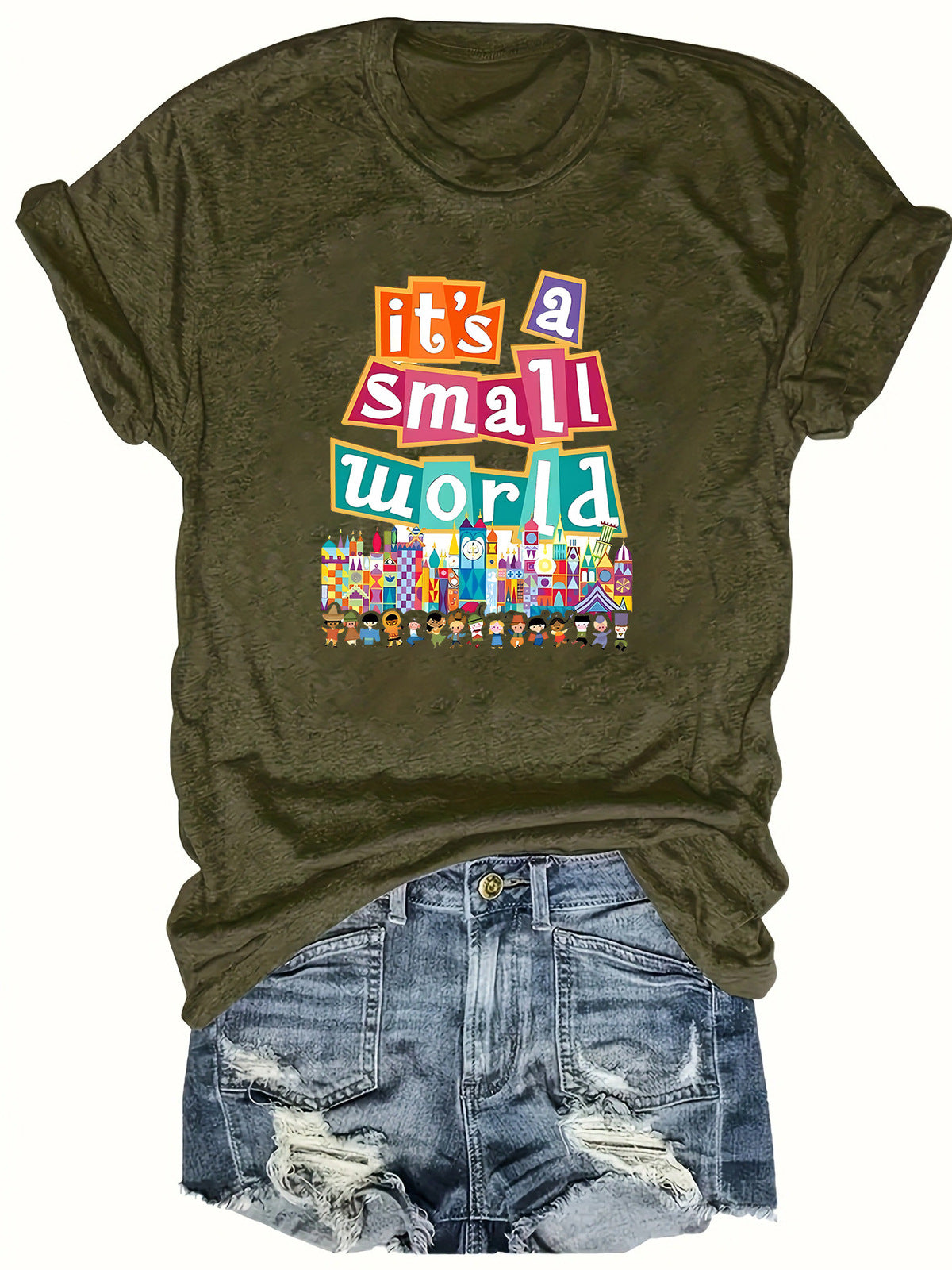Camiseta estampada casual de moda para mujer