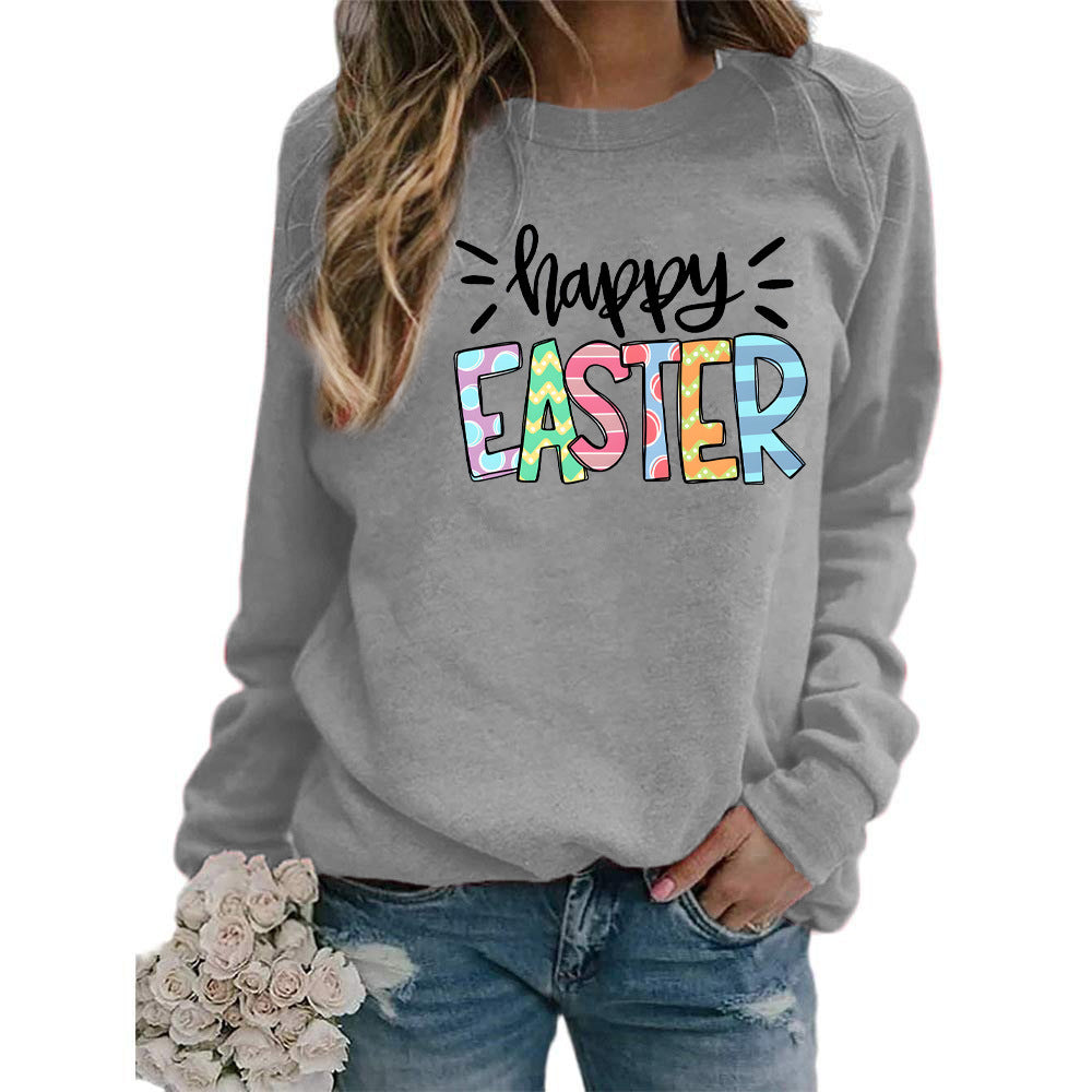 Sudadera con capucha de manga larga y cuello redondo con estampado de letras informal para mujer