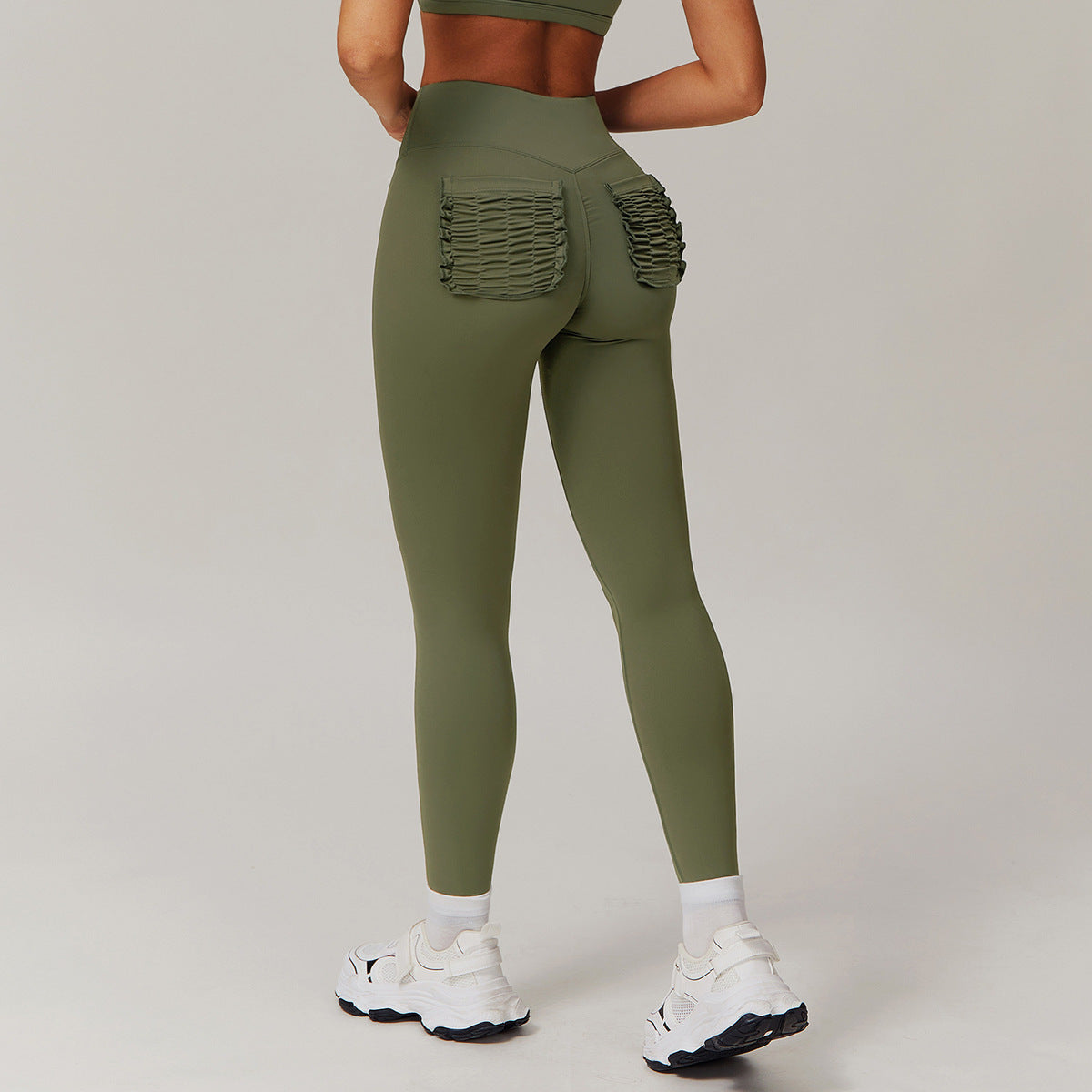 Mallas deportivas de yoga acampanadas de pierna ancha y cintura alta para mujer