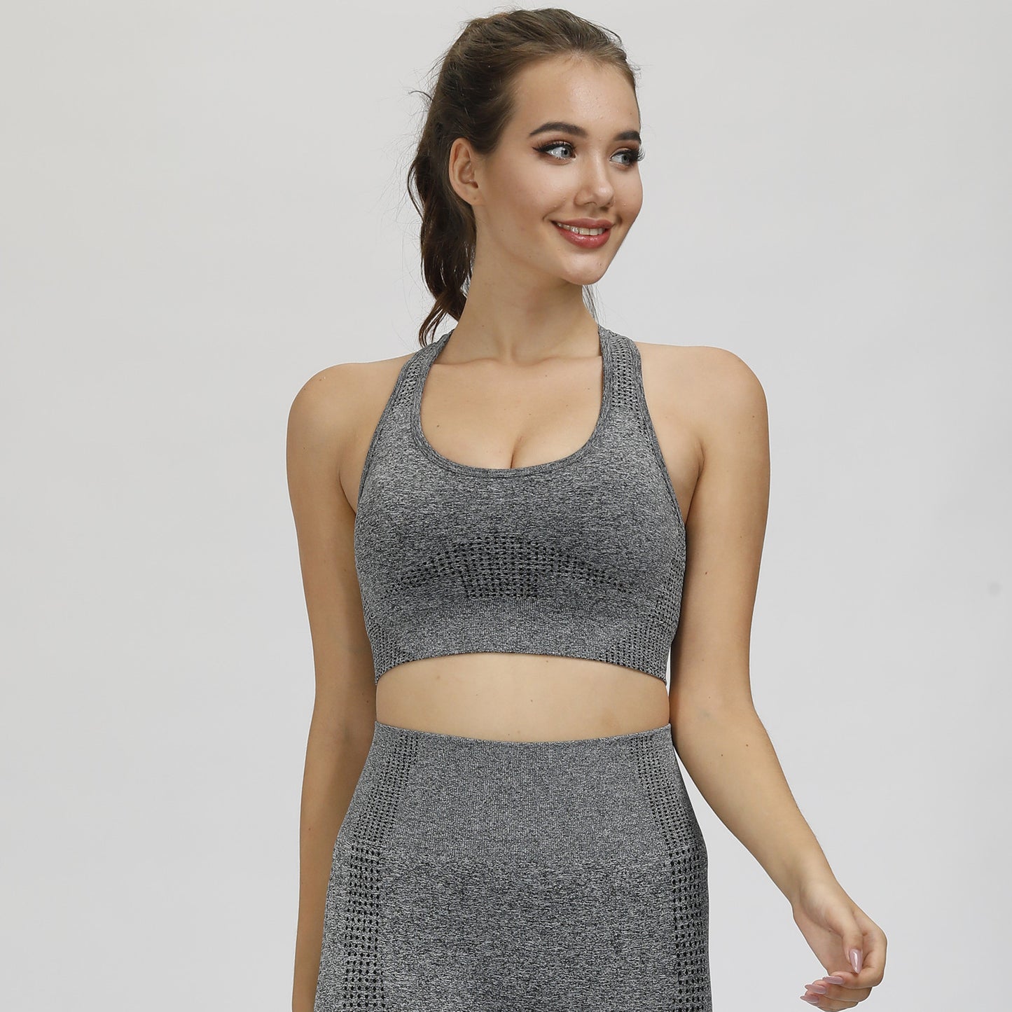 Fashion Solid Color Casual Women'S Sleeveless Tight Sports Bra