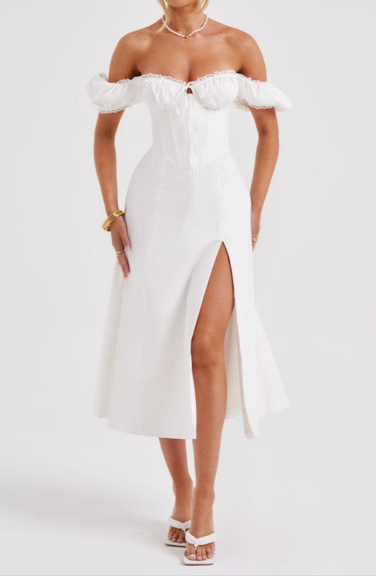 Daniela Midi Dress - Ivory