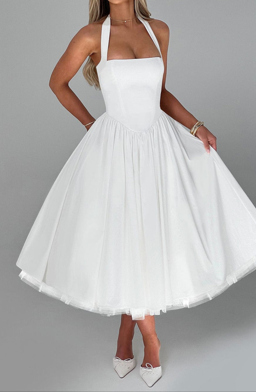 Chloe Midi Dress - Ivory