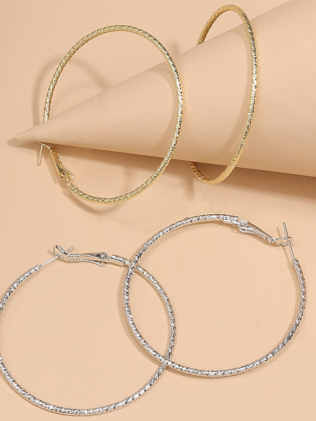 2 Pairs Earrings For Daily Date Beach Alloy Drop for Women