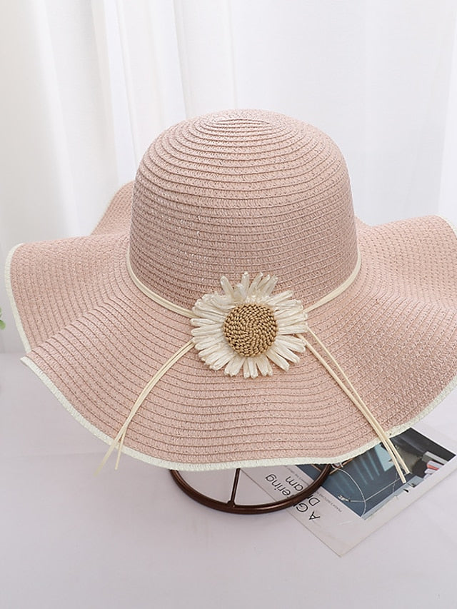 Fashion Wide Brim Straw Hat Girls Lady Sun Hat Beach Hat Women Summer Hat UV Protect Travel Cap Adult Panama Hat for Women