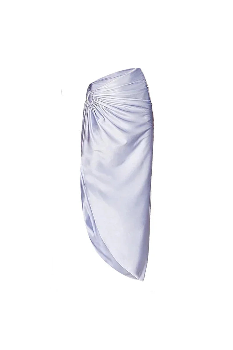 Conjunto de traje de baño con recortes de purpurina para resort