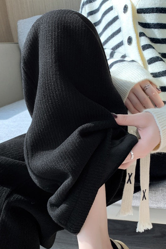 Cashmere Plush Wide Leg Knit Pants