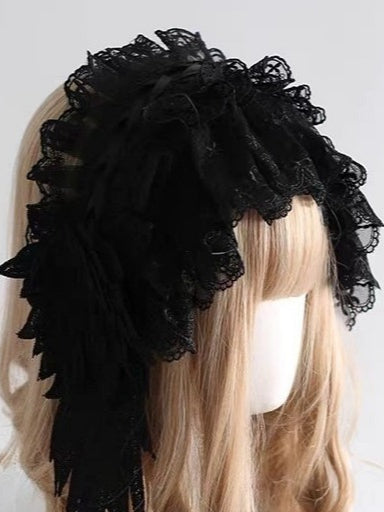 Handmade Gothic Lolita Lace Nun Hat