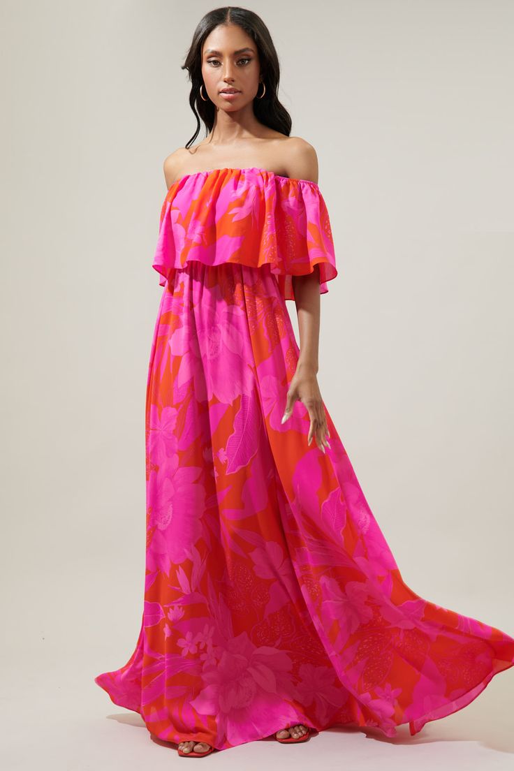 Maria Ruffle Maxi Dress