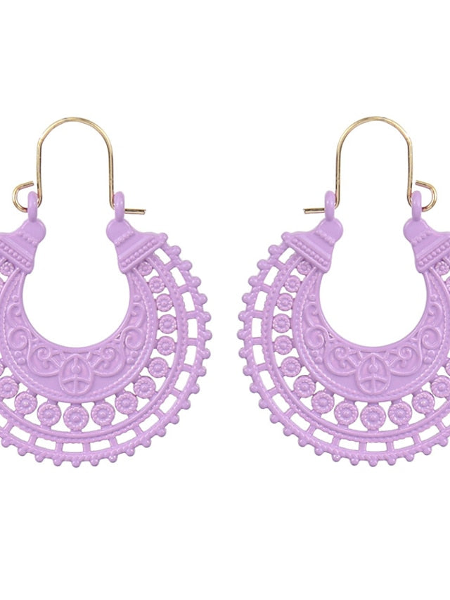 Earrings Chic & Modern Party Moon Earring / Yellow / Red / Green / Fall / Winter for Women