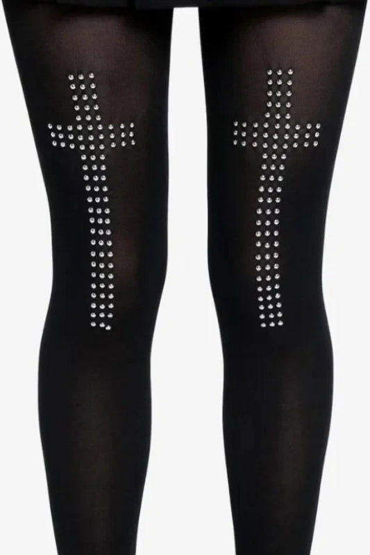 Retro Cross Elastic Tight Hip-hop Socks