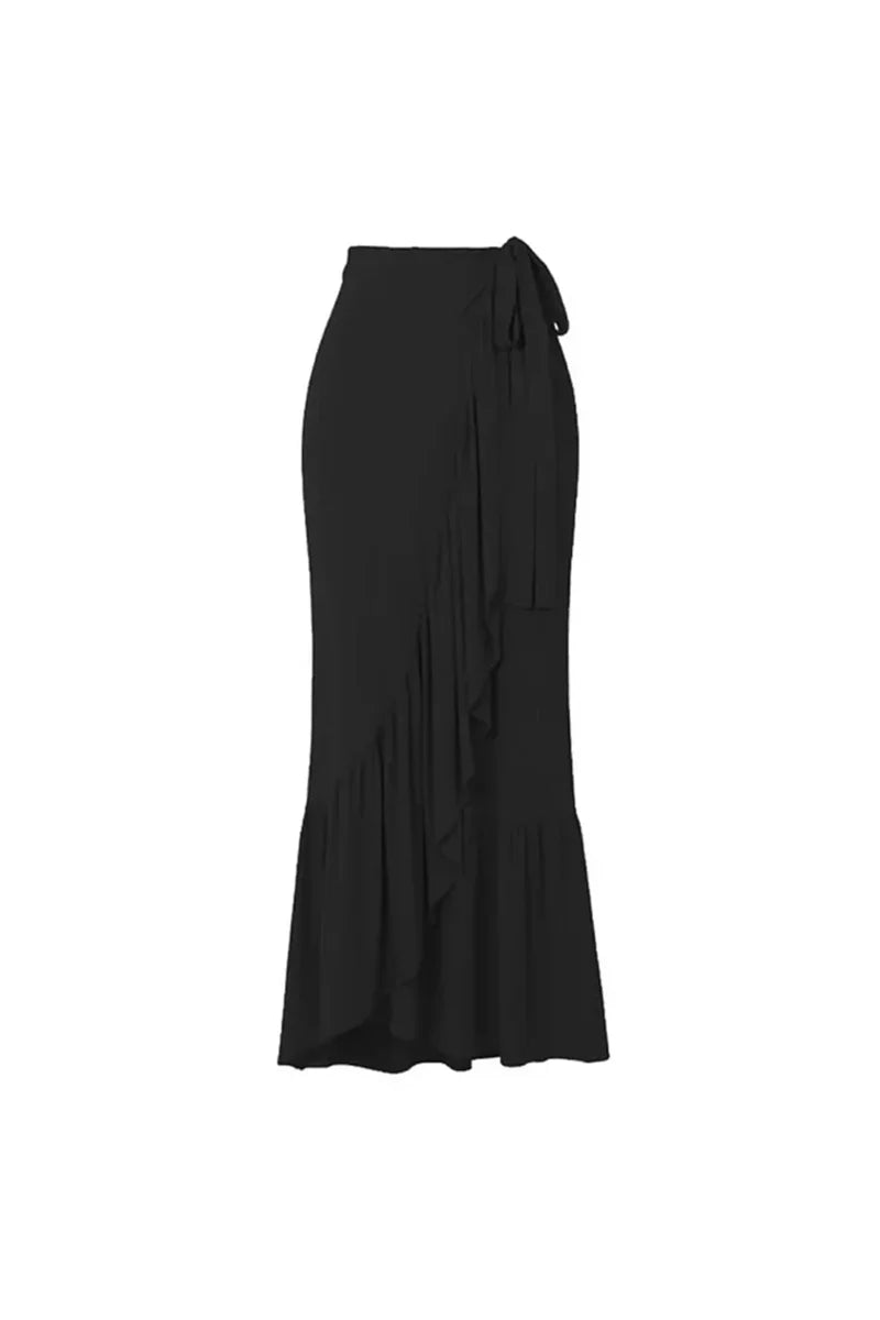 Traje de baño de una pieza con perlas y flores 3D