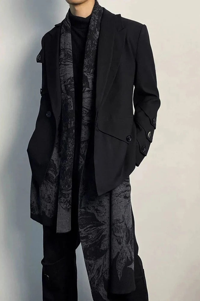 Dark Warm Long Cashmerette Scarf
