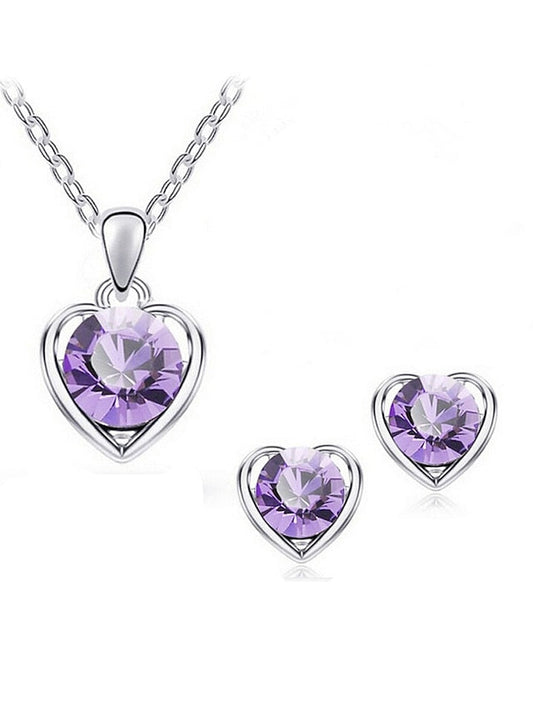 necklace Fashion Outdoor Heart Jewelry Sets for Women