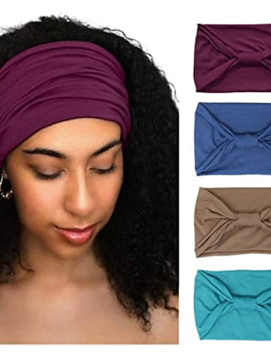 4pcs Girls' Headbands Vintage Modern Style Elastic Women Turban Headbands Twisted Cute Hair Band Accessorie for Women