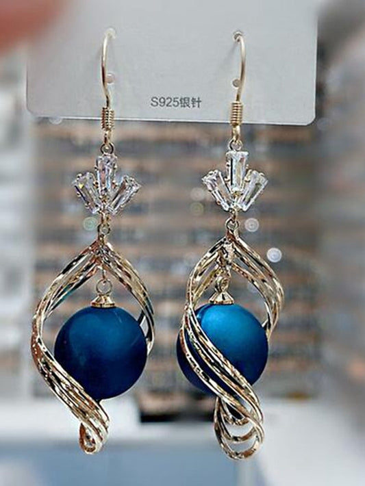 1 Pair Drop Earrings For AAA Cubic Zirconia Street Date Alloy Pear Cut Fashion for Women