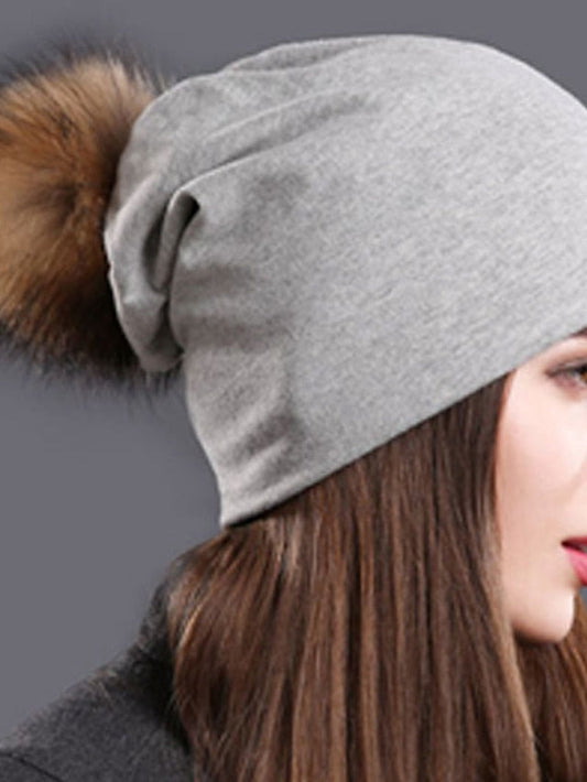 Hat Beanie / Slouchy Black Light Gray Dark Gray Outdoor Home Daily Knit Pure Color Windproof Comfort Warm for Women