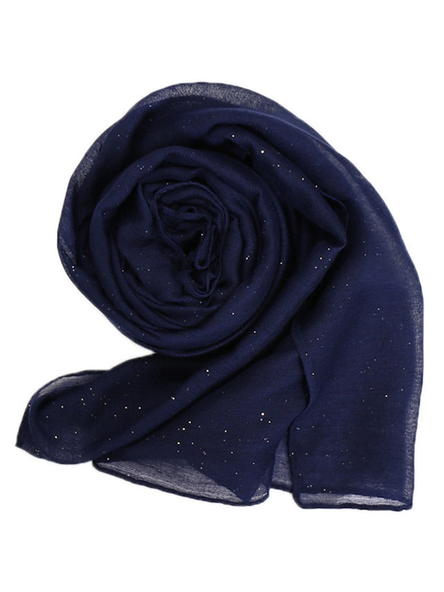 1pc Plain Glitter Scarf Hijabs Balinese Cotton Islam Women Muslim Wrap Shawl Casual Long thin Head Scarf Arab Ethnic Headwear for Women