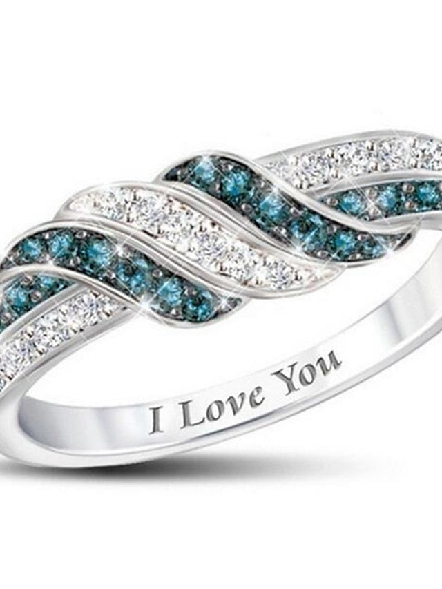 1PC Ring For AAA Cubic Zirconia White Wedding Date Alloy for Women