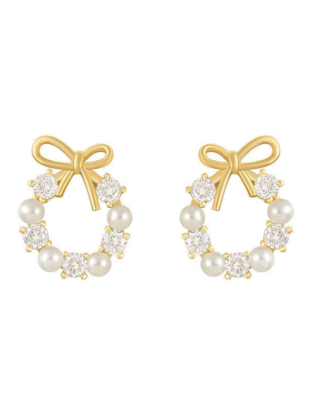 Earrings Fashion Street Ribbon bow Earring for Women