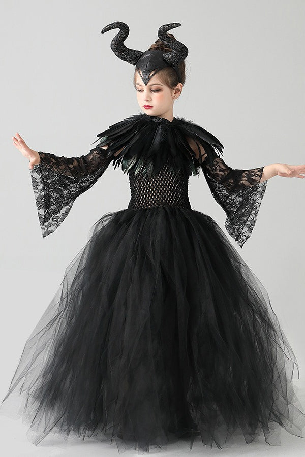 Dark Queen Dress Kid Halloween Costume