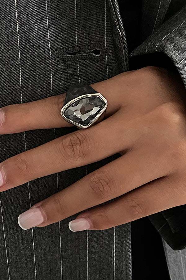 Geometric Square Metal-style Ring