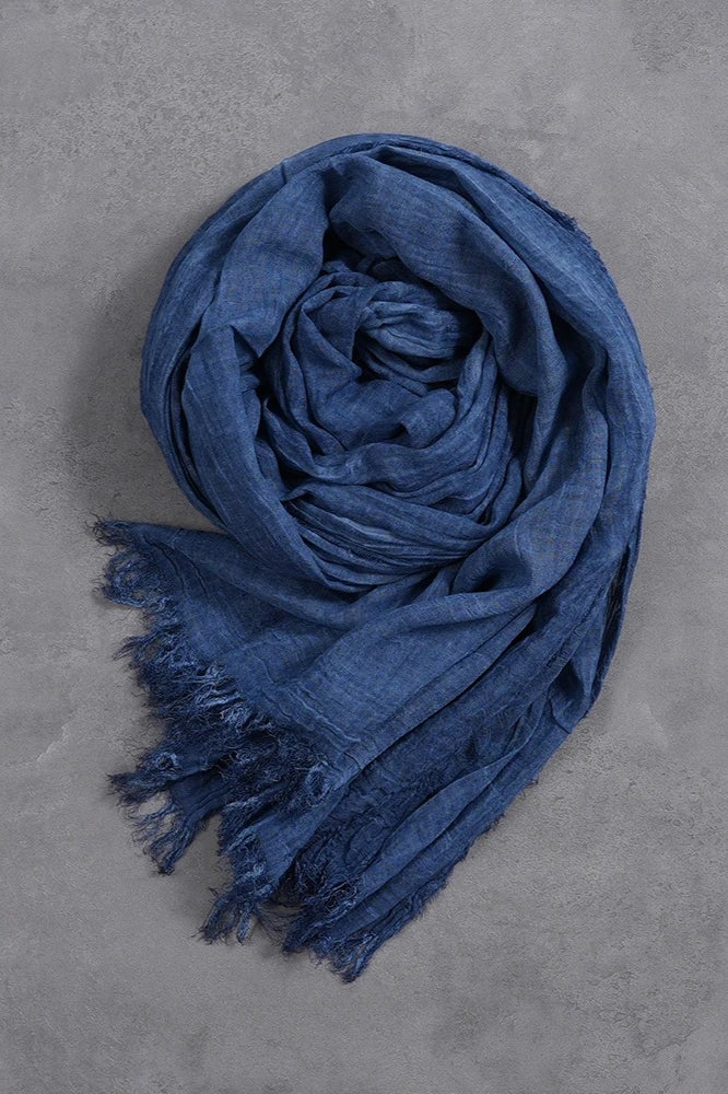 Techwear Hip Hop Punk Pleated Cotton Linen Distressed Vintage Scarf