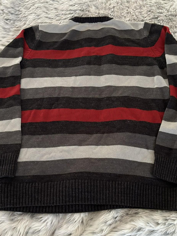 Retro Stripe Oversized Long Sleeve Sweaters