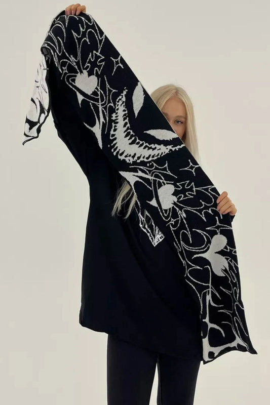 Y2K Gothic Harajuku Warm Knit Scarf