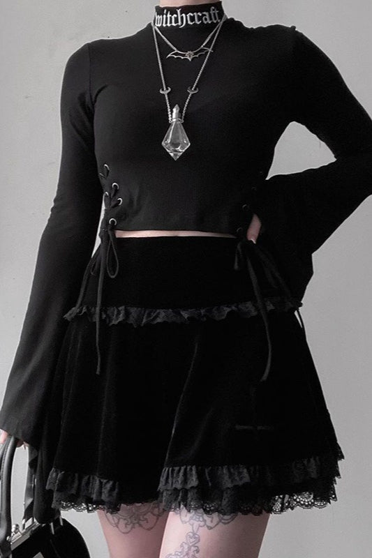 Sexy Halloween Lace Trim Skirt