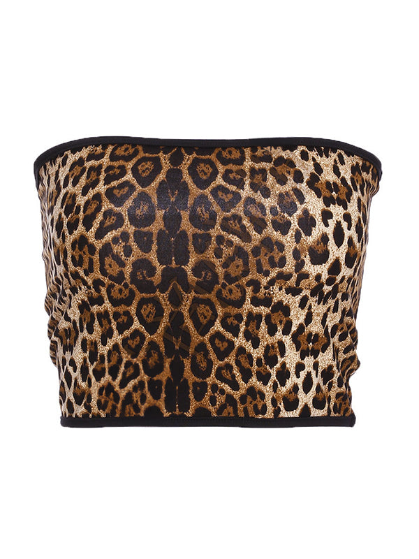 Leopard Print Bandeau Top