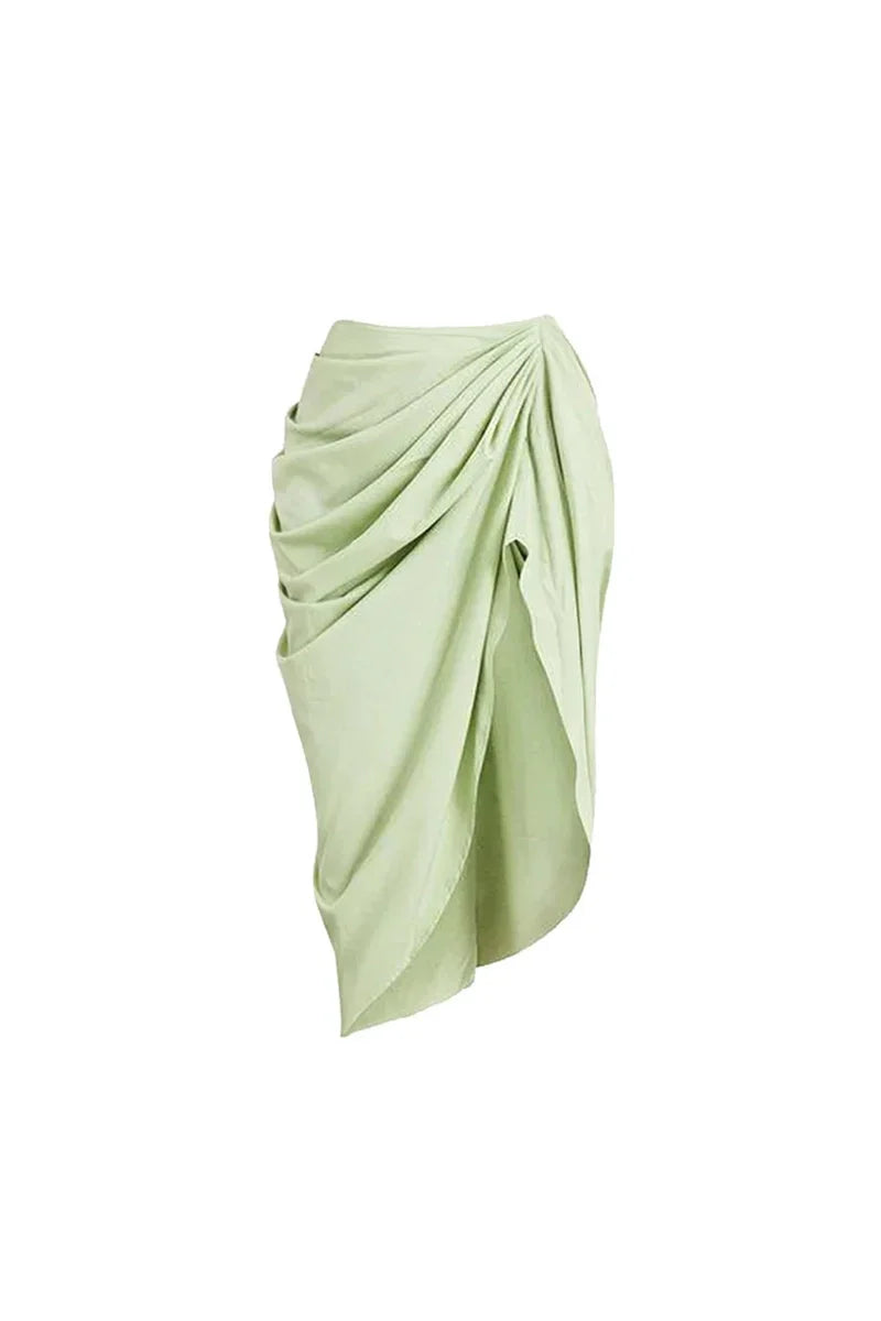 Conjunto de traje de baño estilo vintage verde manzana