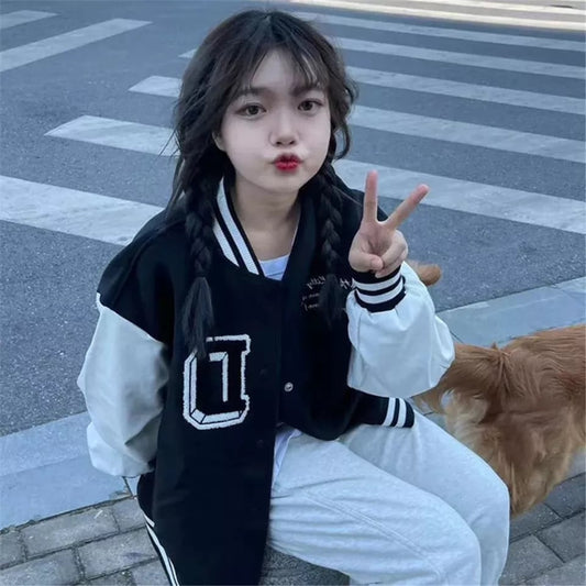 Cute Kitty Cat Cartoon Black Oversize Zipper Jacket Hoodie Sweatshirt Pullover Vintage Aesthetic Casual E-Girl Kawaii Korean Japanese Harajuku