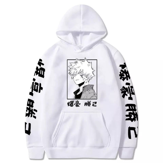 Japanese Anime Superhero Cartoon Print Hoodie