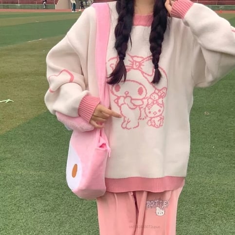 Japanese Anime Long Sleeve Knit Sweater