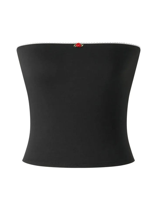 Rose Trim Tube Top